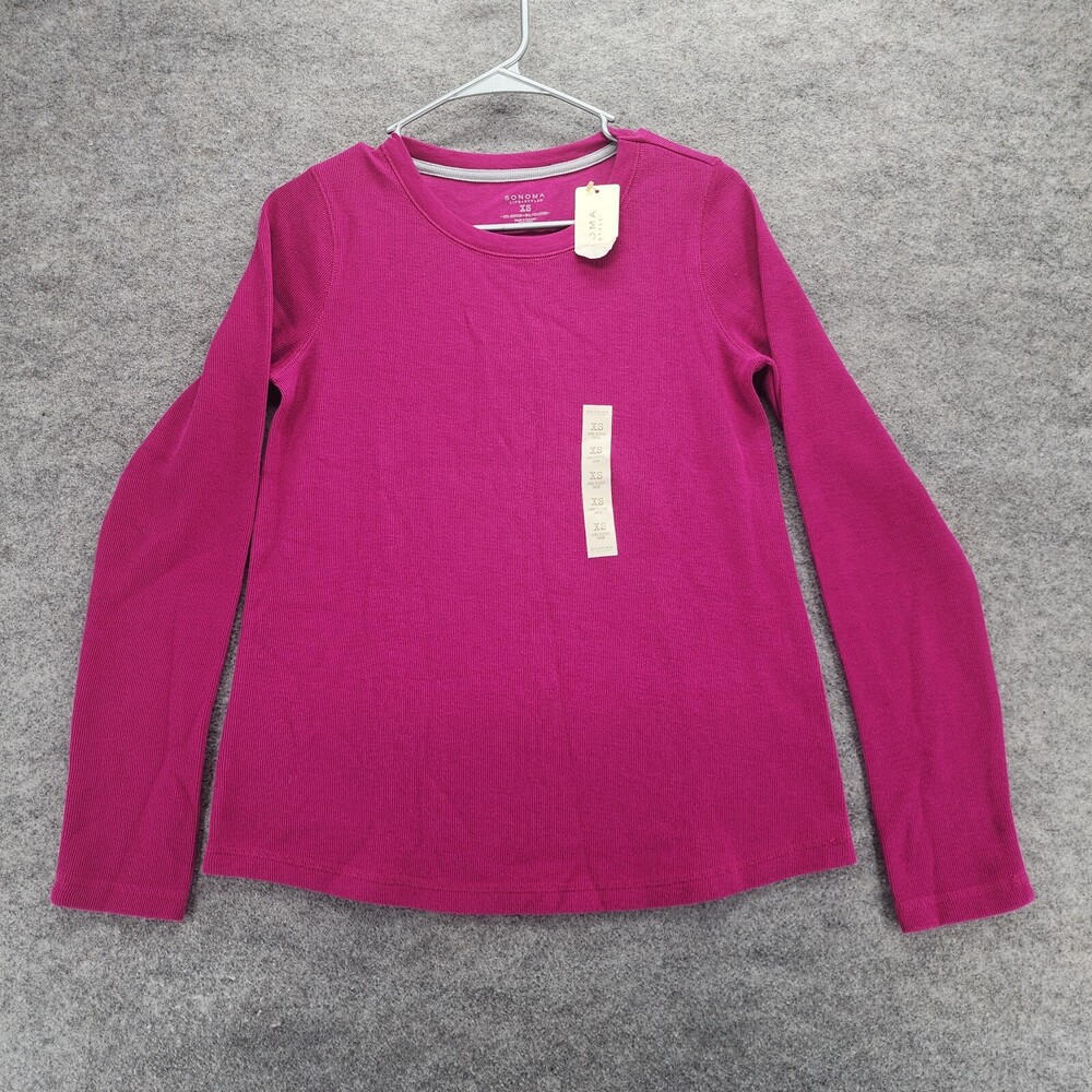 Sonoma Shirt Womens XS Long Sleeve Crew Pink
